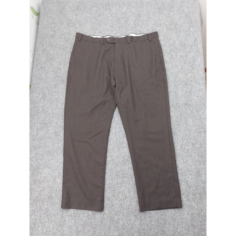 LRL Ralph Lauren Pants Mens 42x30 Brown Wool Trim Fit Dress Slacks